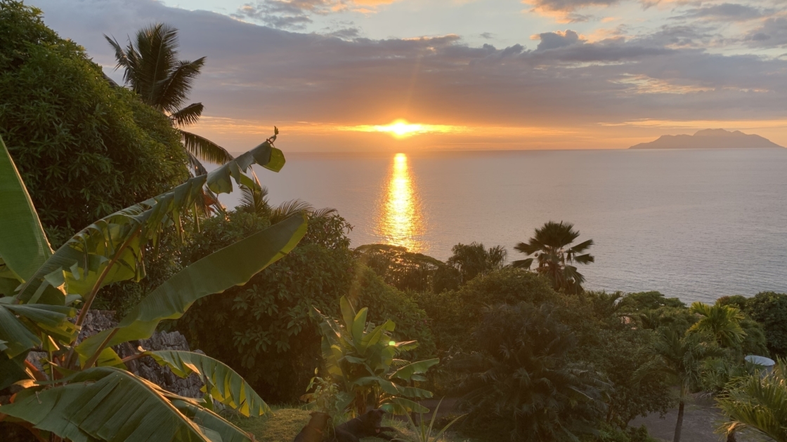 Sunset with Silhouette view, Seychelles Sunset with Silhouette view, Seychelles