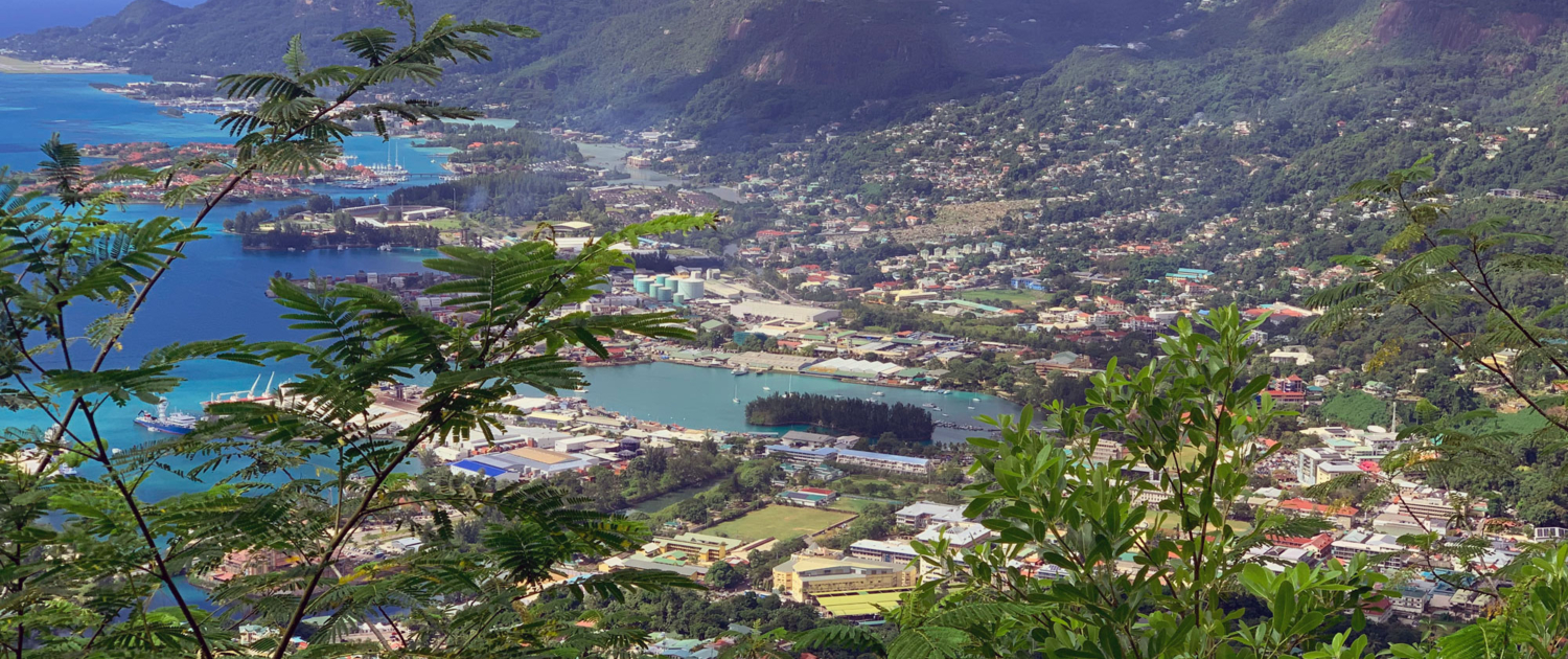 View of Victoria from Mont Signal, Seychelles View of Victoria from Mont Signal, Seychelles