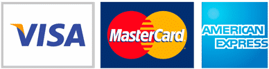 We accept Visa MasterCard and Amex